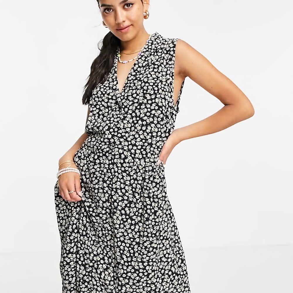 Nobody’s Child Sunflower V-Neck Mini Sundress